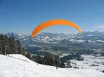 Paragliding Fluggebiet Europa » Deutschland » Bayern,Weiherkopf,Startplatz an der Mittelstation bei Winter.