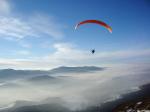Paragliding Fluggebiet ,,Soaren über der Inversion :-)