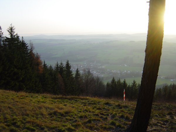 Der Start! Mit Blick auf den Ort Seibelsdorf! Bild ist vom 26.11.2006.