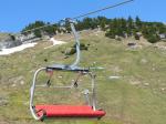 Paragliding Fluggebiet Europa » Deutschland » Bayern,Breitenberg,Blick aus der neuen Sesselbahn zum Starplatz-Hang der mittleren Startplätze.