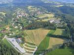 Paragliding Fluggebiet Europa » Österreich » Steiermark,Schöckel/Schöckl,Gleitschirmlandeplatz - Landeanflug nicht über der Seilbahn.