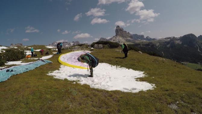 Startvorbereitung am Monte Piana