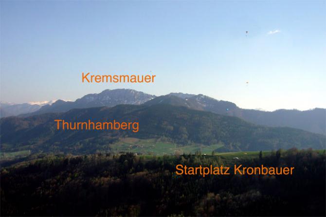 Bei Ostwind von einer Kante zur nächsten: Kronbauer, Thurnhamberg, Kremsmauer (14. April 2007)