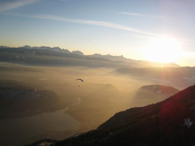 Winterflug von der Gerlitzen (Dezember 2006) - noch mehr Fotos gibt's auf www.paragleiten365.net