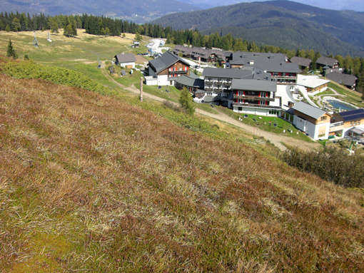 Bergeralm - Startmöglichkeit oberhalb der Hotelanlagen