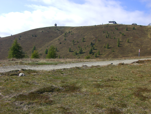 Blick von Startmöglichkeit Bergeralm zum Hauptstartplatz