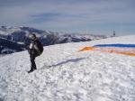 Paragliding Fluggebiet Europa Schweiz Bern,Metschstand,Der Startplatz im Winter wird jeweils präpariert und ist von derSkipiste abgetrennt