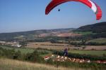 Paragliding Fluggebiet ,,klare Sicht vom Startplatz Richtung Golmsdorf