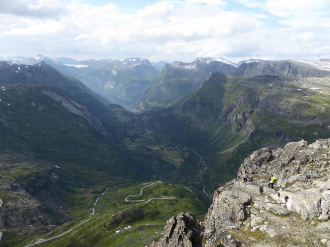 View from the dalsnibba tourist view point to the Geiranger Fjord.
