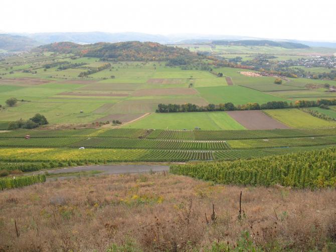 Fluggebiet Maring-Noviand vom Startplatz aus gesehen (10/2008)