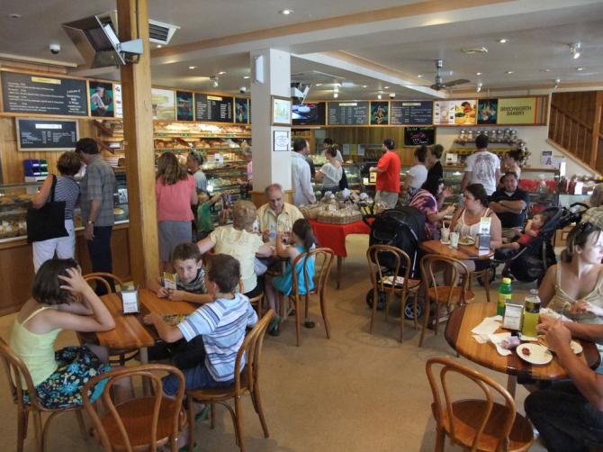 Schlechtwetterprogramm: Trimmspeed in der Beechworth Bakery erhöhen. Idealerweise in Gesellschaft.