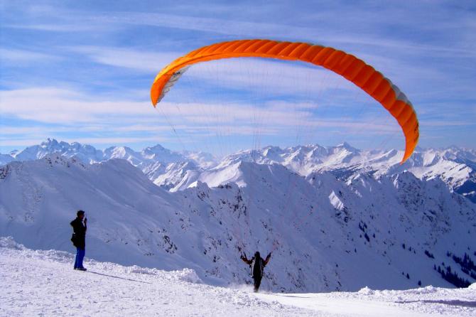 Nebelhorn März 05
Beim Höhenflugkurs der Oase Flugschule.
