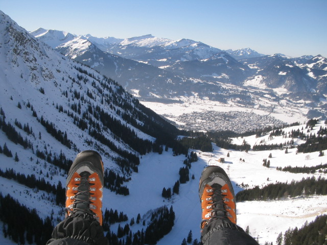 Ein Abgleiter im Winter