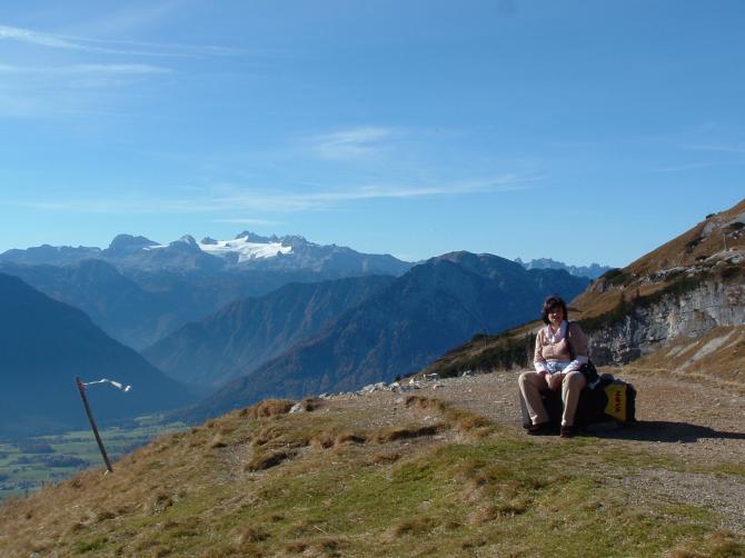 Startplatz nach O mit Blick auf Dachstein