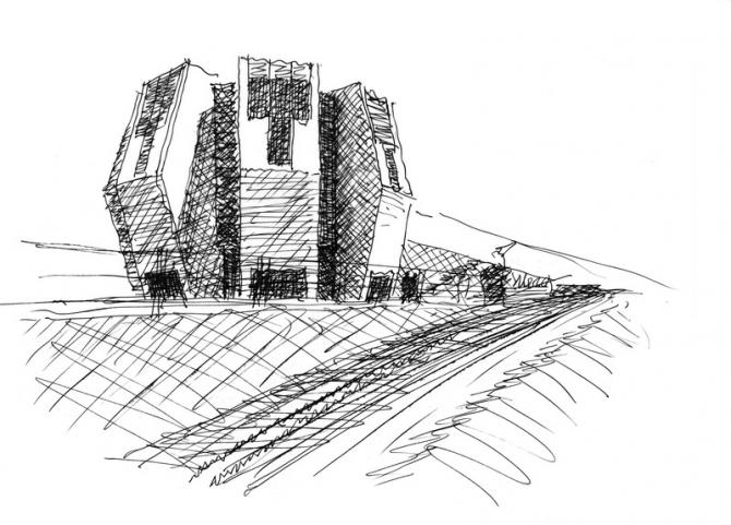 Gipfelrestaurant: Entwurf von M.Botta
©www.montegeneroso.ch/de