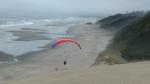 Paragliding Fluggebiet Nordamerika USA Oregon,Cape Kiwanda,Blick von der Düne nach Norden. Die beste Windrichtung ist NW. Der Strand darf mit Fahrzeugen befahren werden. Es empfehlen sich aber Allradantrieb oder ein PickUp-Truck.