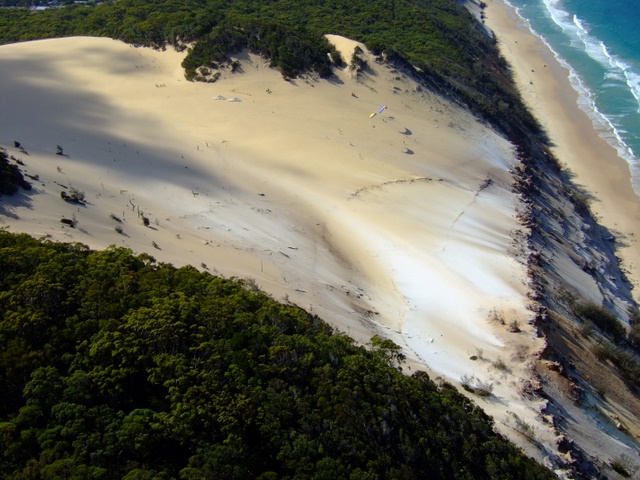 The sand blow at rainbow beach - launch and landing site.