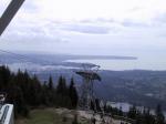 Paragliding Fluggebiet Nordamerika Kanada Britisch Columbia,Grouse Mountain,Bergstation mit Blick auf Vancouver