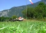 Paragliding Fluggebiet Europa » Österreich » Oberösterreich,Krippenstein,Landeplatz in Obertraun am 16. Juli 2008. Sonst keiner da ...