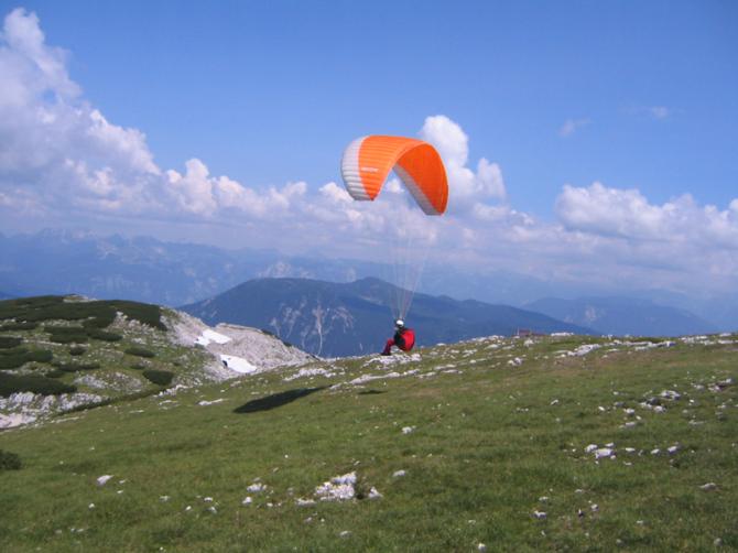Krippenstein Startplatz. Foto aufgenommen im Sommer 2004.