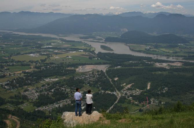 British Columbia - Lower Bridal Falls Launch
View down to the FraserValley
July 2007