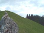 Paragliding Fluggebiet Europa » Deutschland » Bayern,Kampenwand,Grasgipfel des Heuberg, Blick nach SO auf den Startbereich.