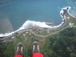 Paragliding Fluggebiet Europa » Portugal » Madeira,Fanal,der Landestrand direkt von oben, Ankunftshöhe mit Sicherheit über 800m, genug Zeit um sich die Landschaft in Ruhe anzusehen