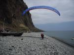 Paragliding Fluggebiet Europa » Portugal » Madeira,Cabo Girao,perfekte Landung auf dem Kiesstrand, nur noch Schirm packen und ab ins Meer, Schnorcheln mit tropischen Fischen...