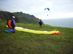 Paragliding Fluggebiet Europa » Portugal » Madeira,Faja da Ovelha,üppige Grünflächen laden zum Start ein