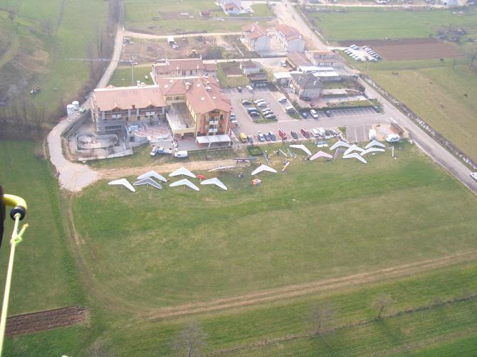 Landeplatz am Hotel Garden Relais am 15.03.07