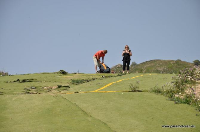 Der Startplatz ist mit Matten ausgelegt, sehr angenehm!