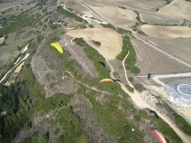 Soaren in Vejer - Blick auf den Startplatz.
