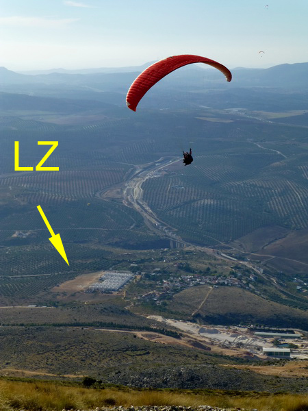 LZ (Venta del Rayo) vom Start aus gesehen