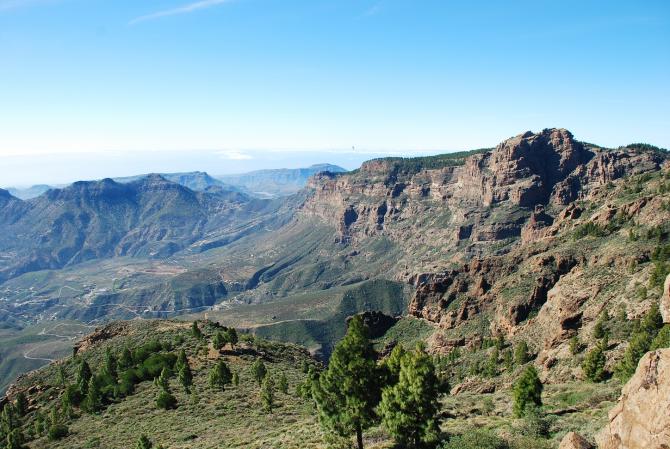 Blick von Los Pechos Richtung Westen.