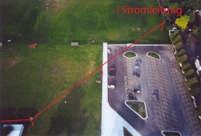 Landeplatz - man beachte die Stromleitung!

©www.twocanfly.com