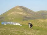 Paragliding Fluggebiet Europa » Spanien » Kanarische Inseln,Lanzarote - Macher,- schöner grüner Startplatz diesmal... für Lanzarote nicht üblich - 17.2.08