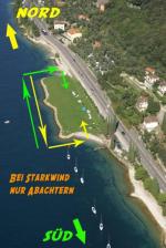 Paragliding Fluggebiet Europa » Italien » Venetien,Monte Baldo,Landeeinteilung bei Malcesine