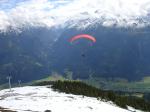 Paragliding Fluggebiet Europa » Österreich » Salzburg,Wildkogel,Start vom Wildkogelhaus.Herrliche Kulisse bei ruhigen Bedingungen.(August 2010)