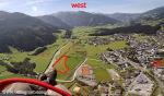 Paragliding Fluggebiet Europa » Österreich » Tirol,Hohe Salve,Landeplatz Wildkogel aus östlicher Richtung gesehen. Zu Fuss braucht es 10 Minuten zum Lift (rechts).