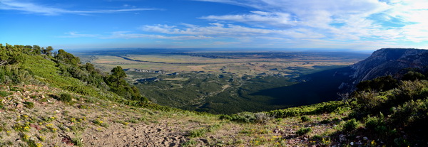 View from launch, looking SSW. LZ's in middle of pix)