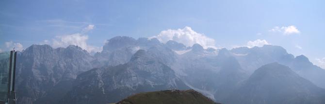 Panoramablick von der Bergstation zur Brenta