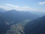 Paragliding Fluggebiet Europa » Italien » Trentino-Südtirol,Doss del Sabión,Überflug über Pinzolo in 1950 Metern mit meinem Cyber 2 von Icaro! www.Tommis-Web.de