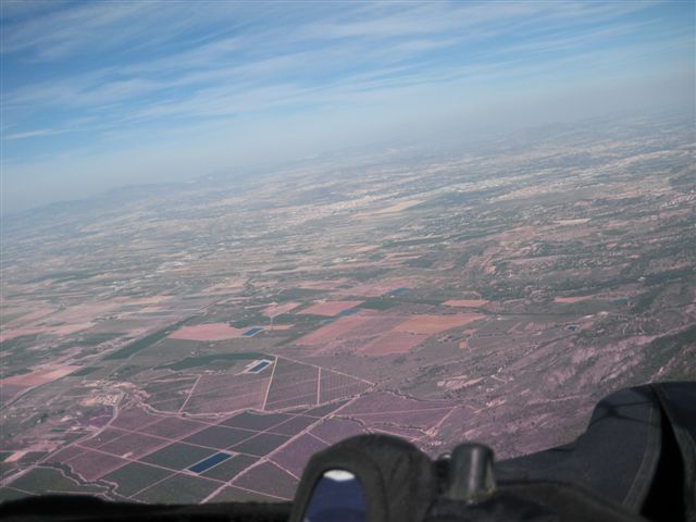from the air, overlooking the orange groves Murcia