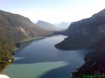 Paragliding Fluggebiet Europa » Italien » Trentino-Südtirol,Pradel/Tovre, Molveno,Molvenosee aus der Position über dem Landeplatz :-)