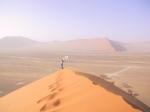 Paragliding Fluggebiet Afrika » Namibia,Dune 45,Unter diesen Bedingungen sollte man entweder etwas warten oder ganz die Finger davon lassen (Auf den Sand an der Duenenkante achten)