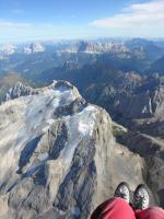 Paragliding Fluggebiet Europa » Italien » Trentino-Südtirol,Col Rodella,Marmolada; ein idealer Toplandeplatz -sofern die Bedingungen stimmen!
