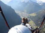 Paragliding Fluggebiet Europa » Italien » Trentino-Südtirol,Col Rodella,Blick Richtung Fassatal und dem Landeplatz