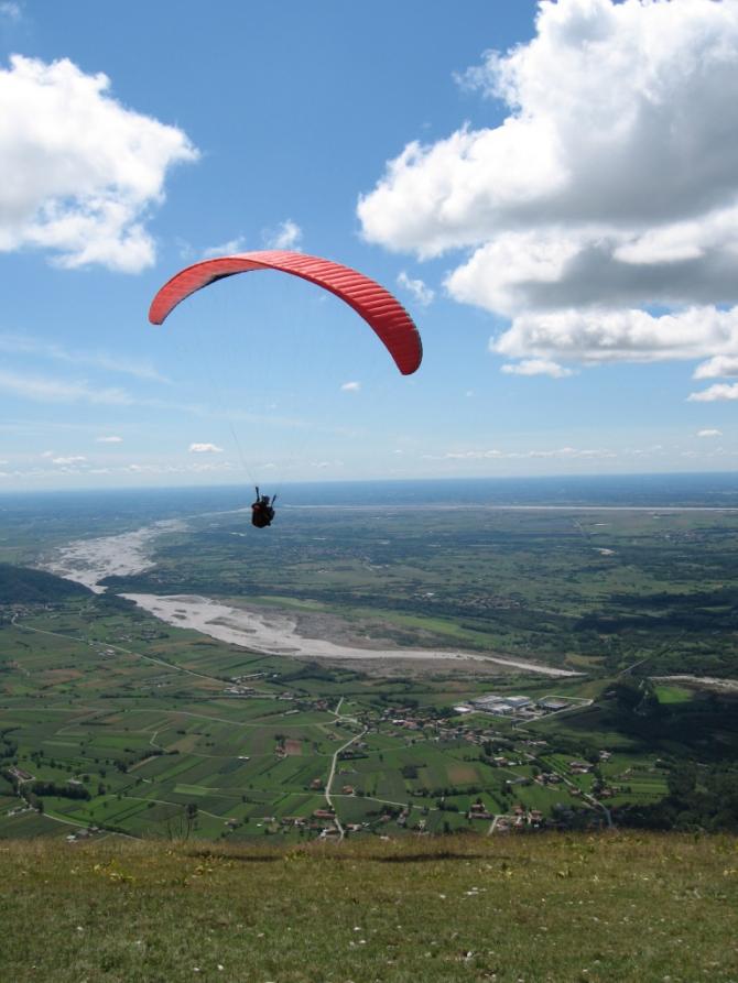 Flugbedienungen mit seltene Fernsicht...fast bis Venedig