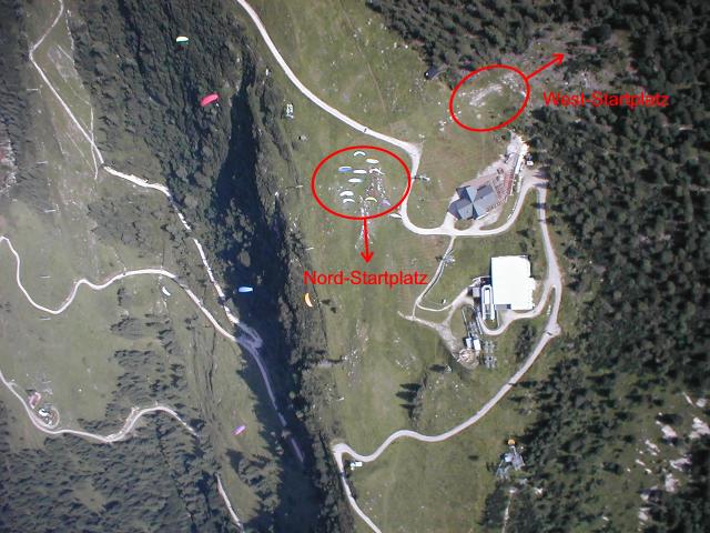 Nord und West Startplatz an der Bärenhütte