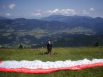 Paragliding Fluggebiet Europa » Österreich » Tirol,Kössen - Unterberghorn,Beim Start am oberen Nordstartplatz